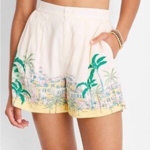 High-Rise Pull-On Shorts - Future Collective™ with Jenee Naylor Beach size XL